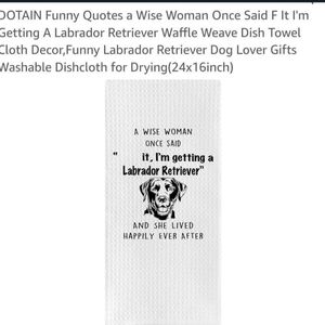Funny Labrador Retriever Dish Towel